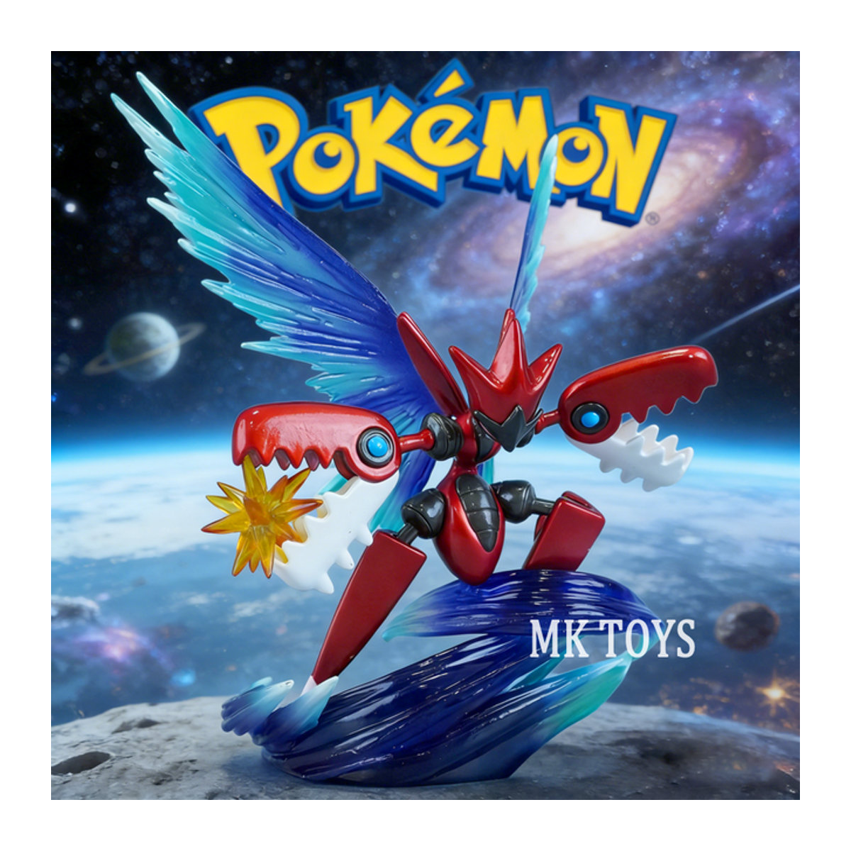 Bandai Pokemon Mega Scizor Actionfigur aus Kunststoff in Rot, 13 cm Höhe - Bild 1