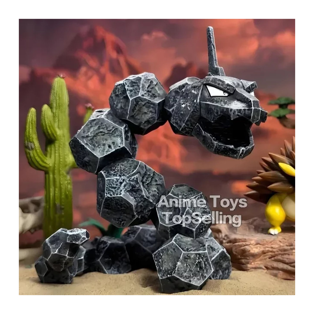 Bandai Pokemon Onix Actionfigur aus Kunststoff, grau, Höhe: 14 cm - Bild 1