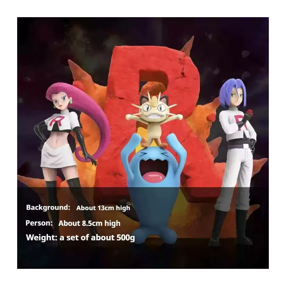 Bandai Pokemon Team Rocket Anime Figuren Jessie und James aus PVC, mehrfarbige Sammlerstatue zur Dekoration - Bild 6