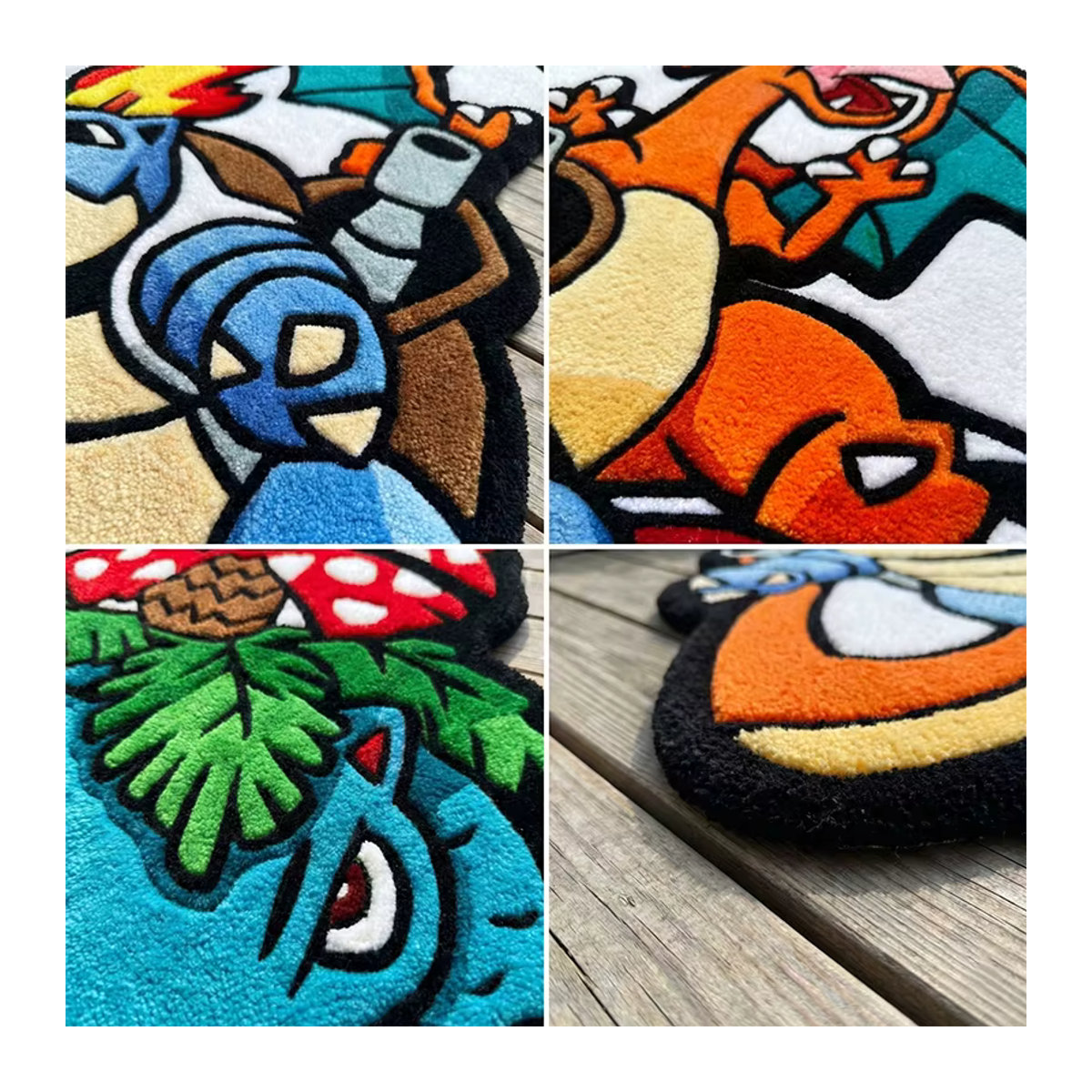 Bandai Pokemon Teppich mit Charizard, Blastoise und Venusaur Motiv, mehrfarbig, weiche Bodenmatte für Kinderzimmer und Gamer - Bild 2