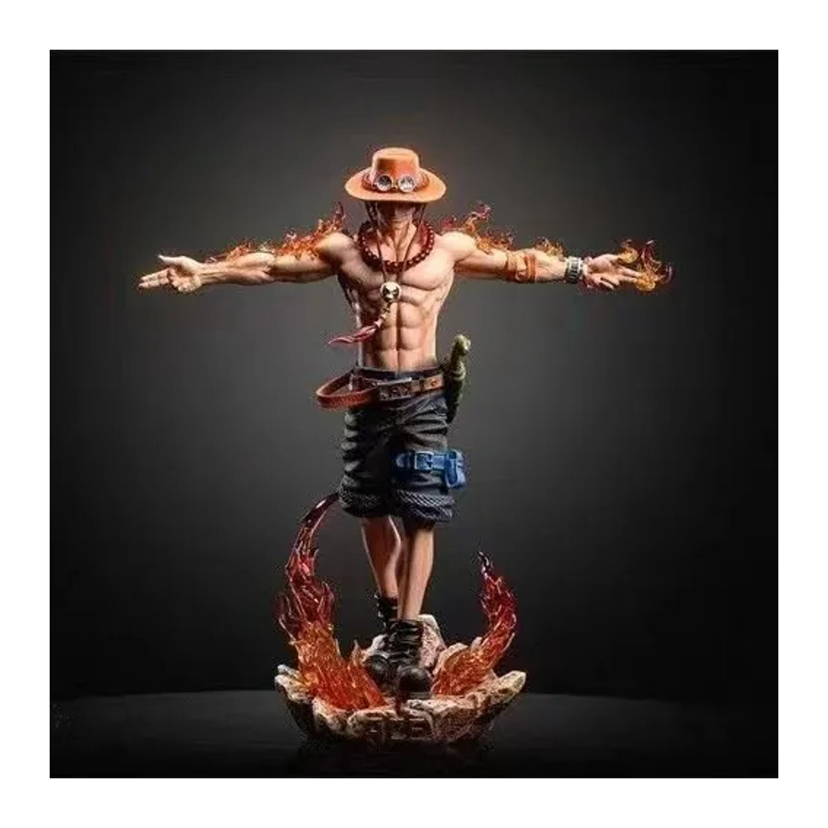 Bandai Portgas D. Ace Anime Actionfigur aus PVC in Orange und Mehrfarbig, Höhe: 27 cm - Bild 1