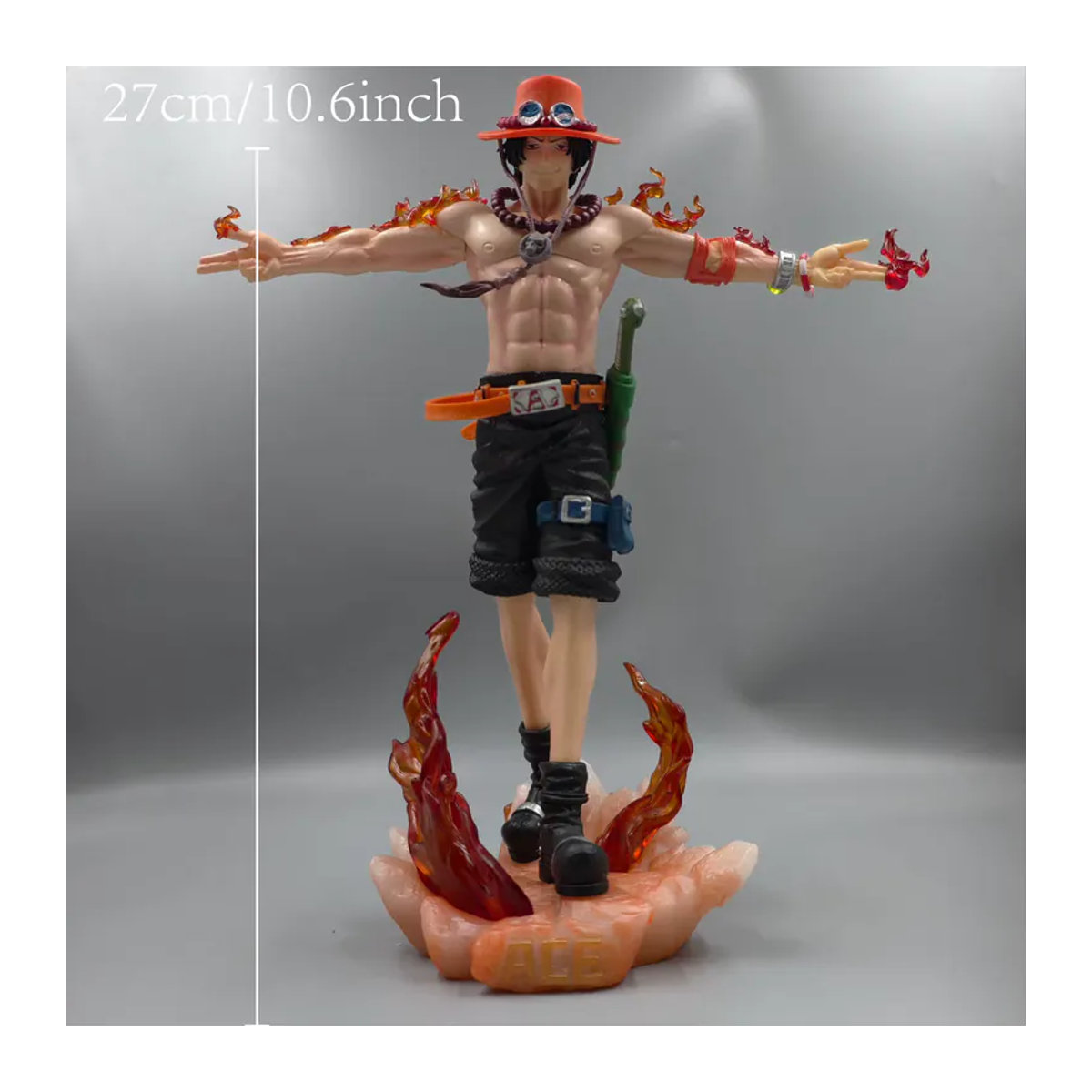 Bandai Portgas D. Ace Anime Actionfigur aus PVC in Orange und Mehrfarbig, Höhe: 27 cm - Bild 2