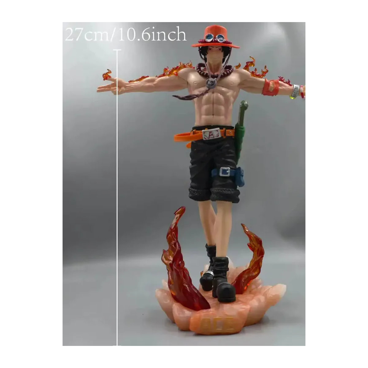 Bandai Portgas D. Ace Anime Actionfigur aus PVC in Orange und Mehrfarbig, Höhe: 27 cm - Bild 6