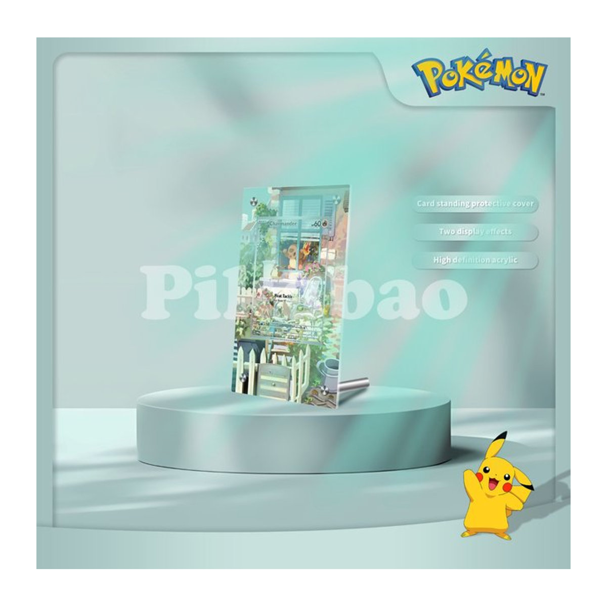 Bandai PTCG Karten-Bilderrahmen Van Gogh Museum Design aus transparentem Acryl für Pikachu und Glurak - Bild 1
