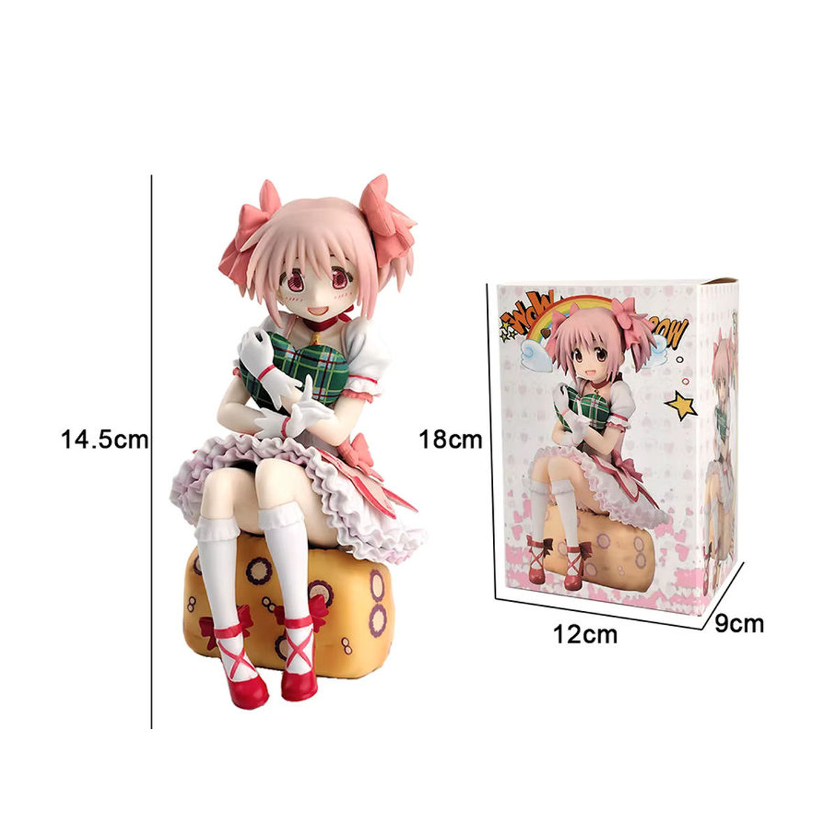 Bandai Puella Magi Madoka Magica Action Figur Magikano in Rosa, PVC Modell Puppe zur Desktop Dekoration, Höhe: 14 cm - Bild 3