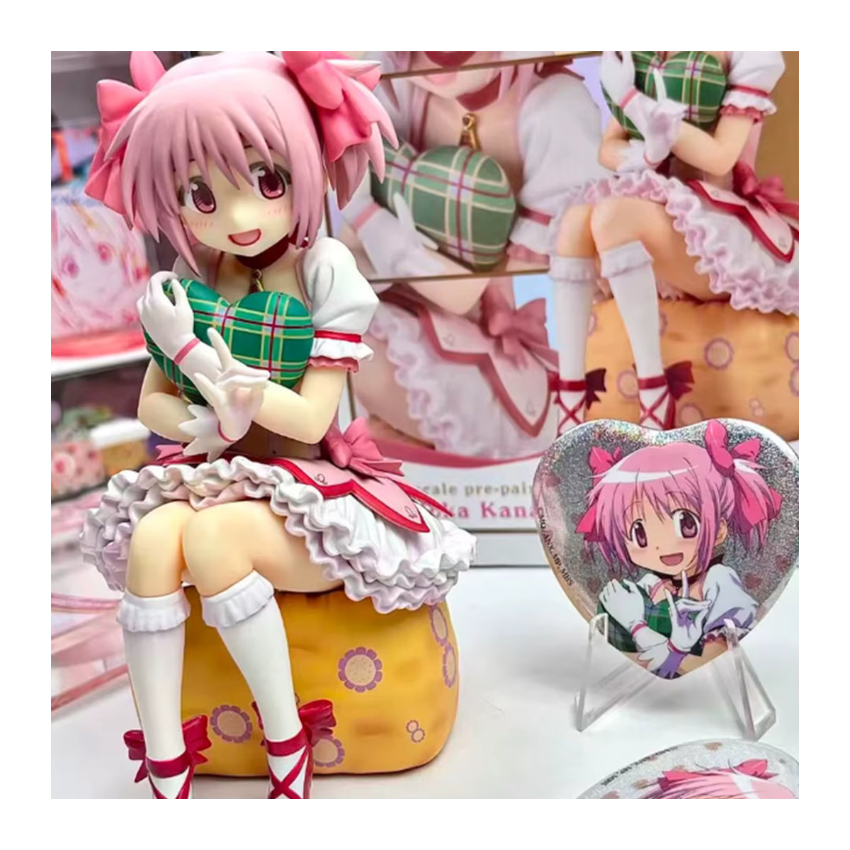 Bandai Puella Magi Madoka Magica Anime Figur Kaname in Rosa, Höhe: 14-18 cm - Bild 1