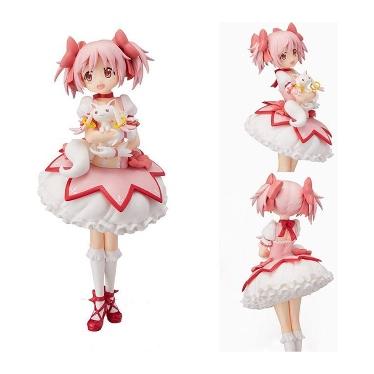 Bandai Puella Magi Madoka Magica Kaname Madoka mit Kyubey Anime-Figur in Rosa, Höhe: 18 cm - Bild 1