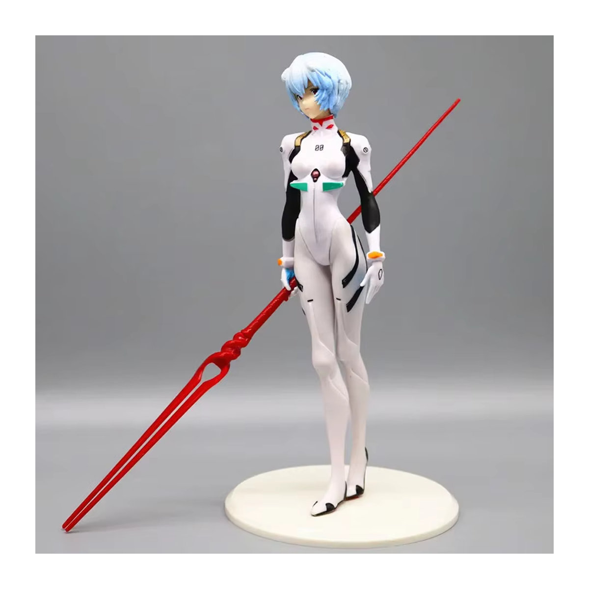 Bandai Rei Ayanami Actionfigur mit Longinus-Speer aus Neon Genesis Evangelion in Weiß, Höhe: 23 cm - Bild 4