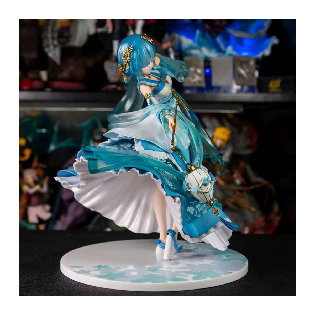 Bandai Rem Re:Zero Starting Life in Another World Anime Figur in Hanfu-Design, Blau, Dekorationsobjekt aus Kunststoff - Bild 2