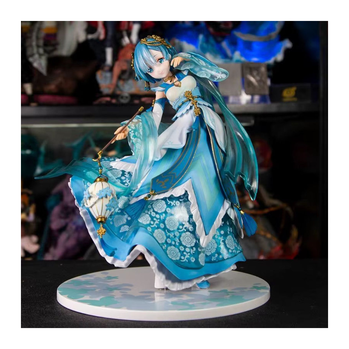 Bandai Rem Re:Zero Starting Life in Another World Anime Figur in Hanfu-Design, Blau, Dekorationsobjekt aus Kunststoff - Bild 5