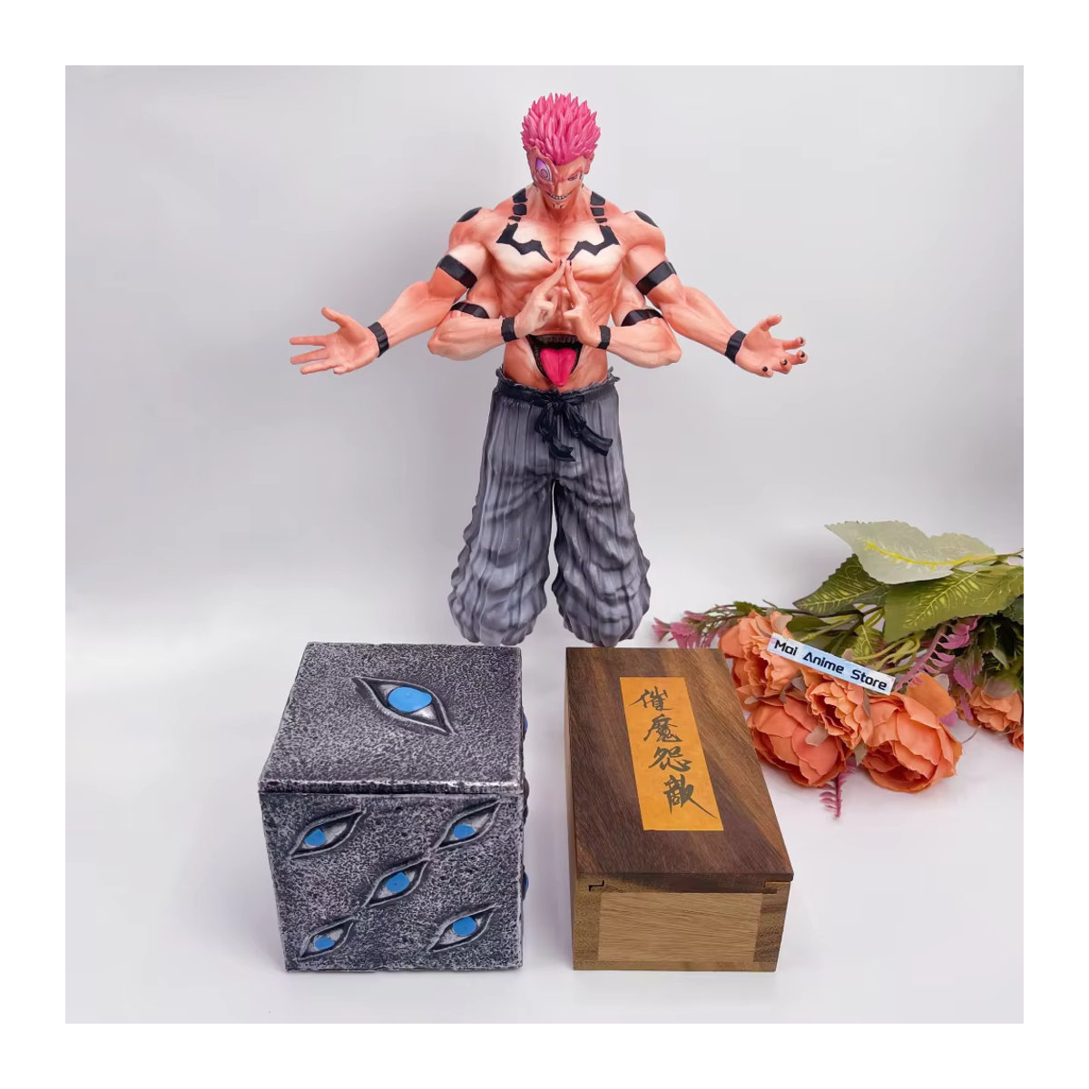 Bandai Ryomen Sukuna Fluchkönig Figur aus Jujutsu Kaisen, mehrfarbige Actionfigur aus Kunstharz für deine Tischdekoration - Bild 2