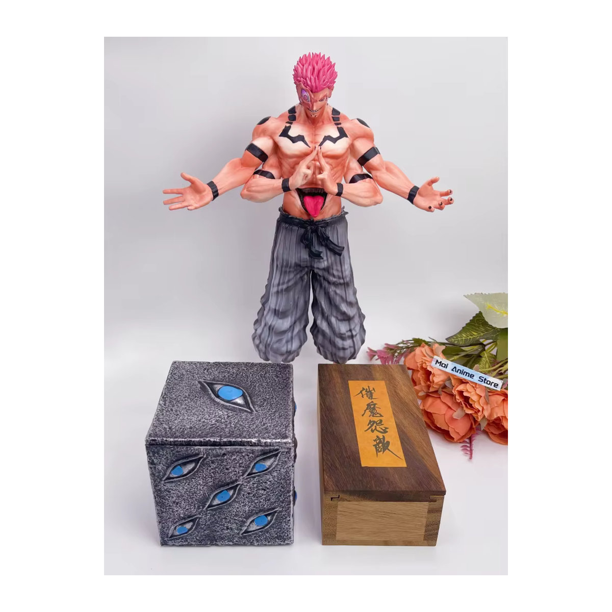 Bandai Ryomen Sukuna Fluchkönig Figur aus Jujutsu Kaisen, mehrfarbige Actionfigur aus Kunstharz für deine Tischdekoration - Bild 6