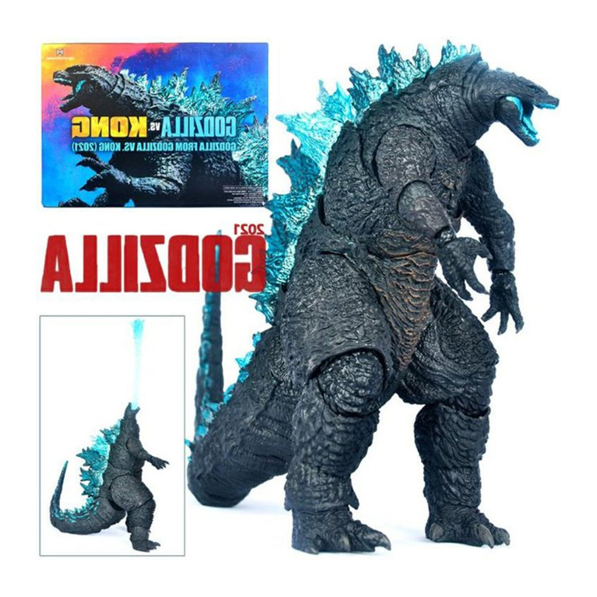 Bandai S.H.MonsterArts Godzilla Actionfigur aus dem Film 2021 in Schwarz aus Kunststoff - Bild 1