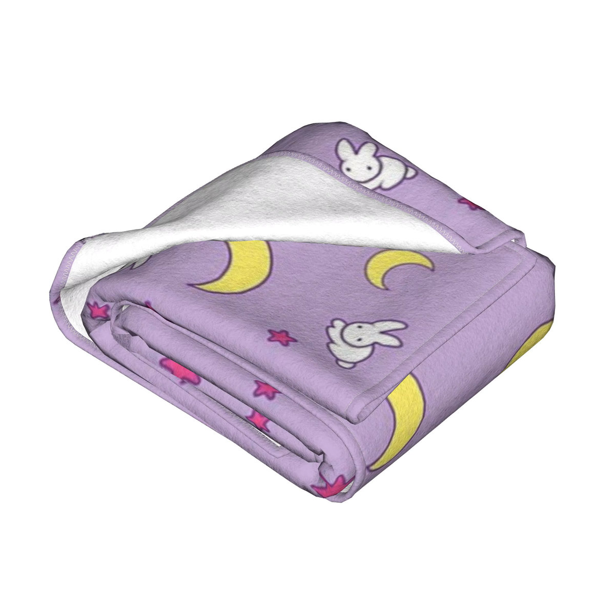 Bandai Sailor Moon Plüschdecke aus Fleece in Lila, B/T/H: 127 x 152 cm - Bild 1