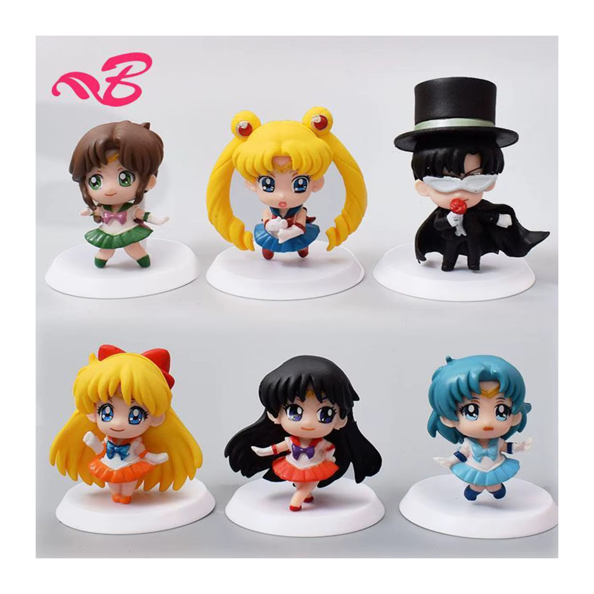 Bandai Sailor Moon Q Version Figuren Set, mehrfarbig, Kunststoff-Modelle für Desktop-Dekoration - Bild 4