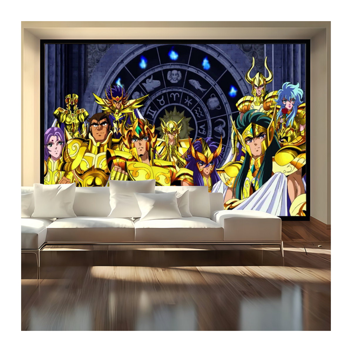 BANDAI Saint Seiya Geburtstag Party Banner Hintergrund, mehrfarbig, B: 120 cm, H: 70 cm - Bild 1