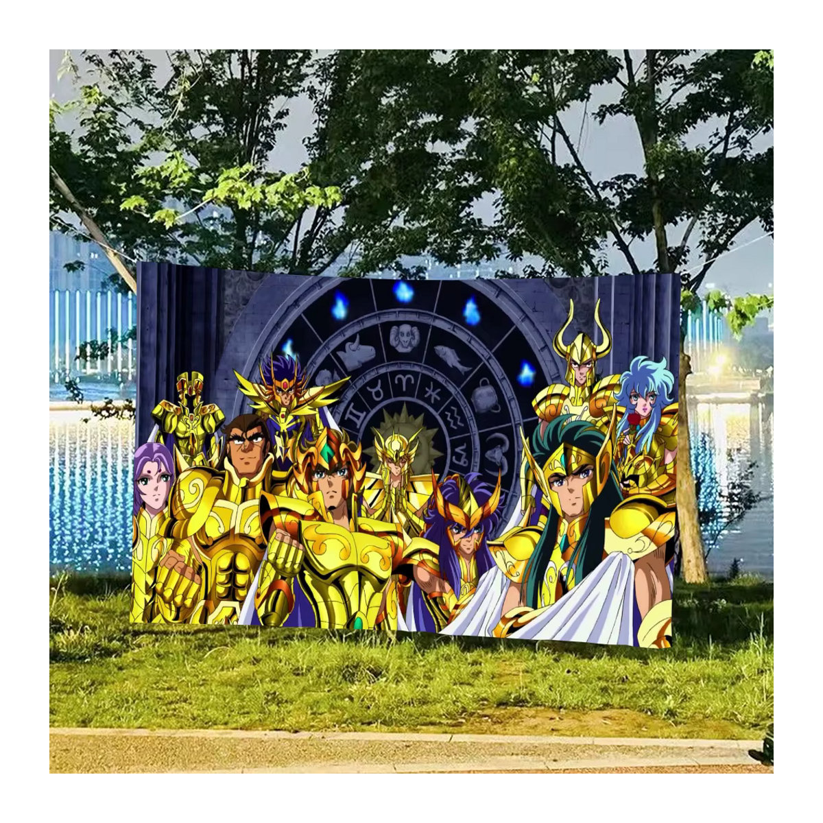 BANDAI Saint Seiya Geburtstag Party Banner Hintergrund, mehrfarbig, B: 120 cm, H: 70 cm - Bild 4