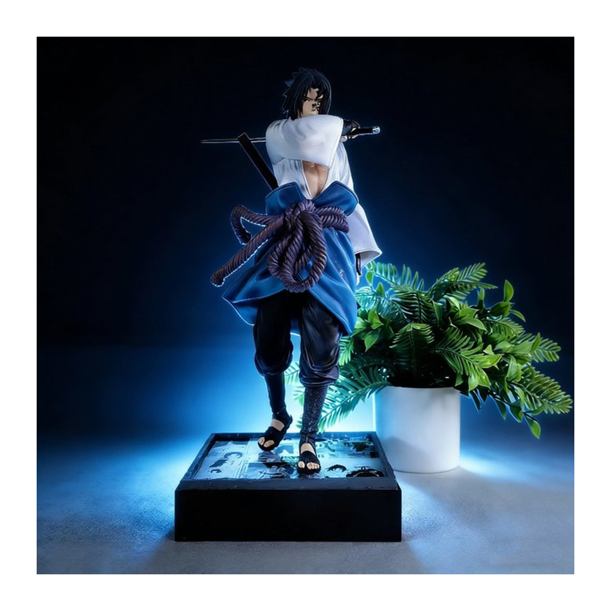 Bandai Sasuke Uchiha Mantra Seal Rebirth Anime Leuchtfigur aus PVC, mehrfarbig, Höhe: 35 cm - Bild 1