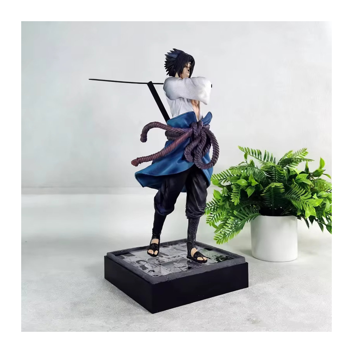 Bandai Sasuke Uchiha Mantra Seal Rebirth Anime Leuchtfigur aus PVC, mehrfarbig, Höhe: 35 cm - Bild 4