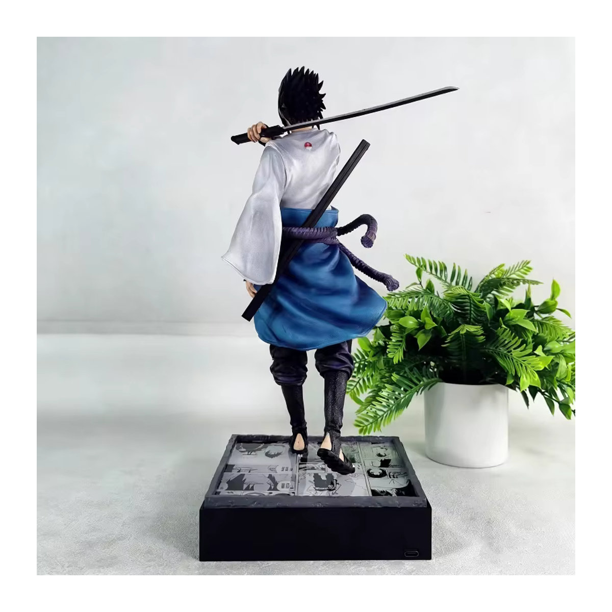Bandai Sasuke Uchiha Mantra Seal Rebirth Anime Leuchtfigur aus PVC, mehrfarbig, Höhe: 35 cm - Bild 6
