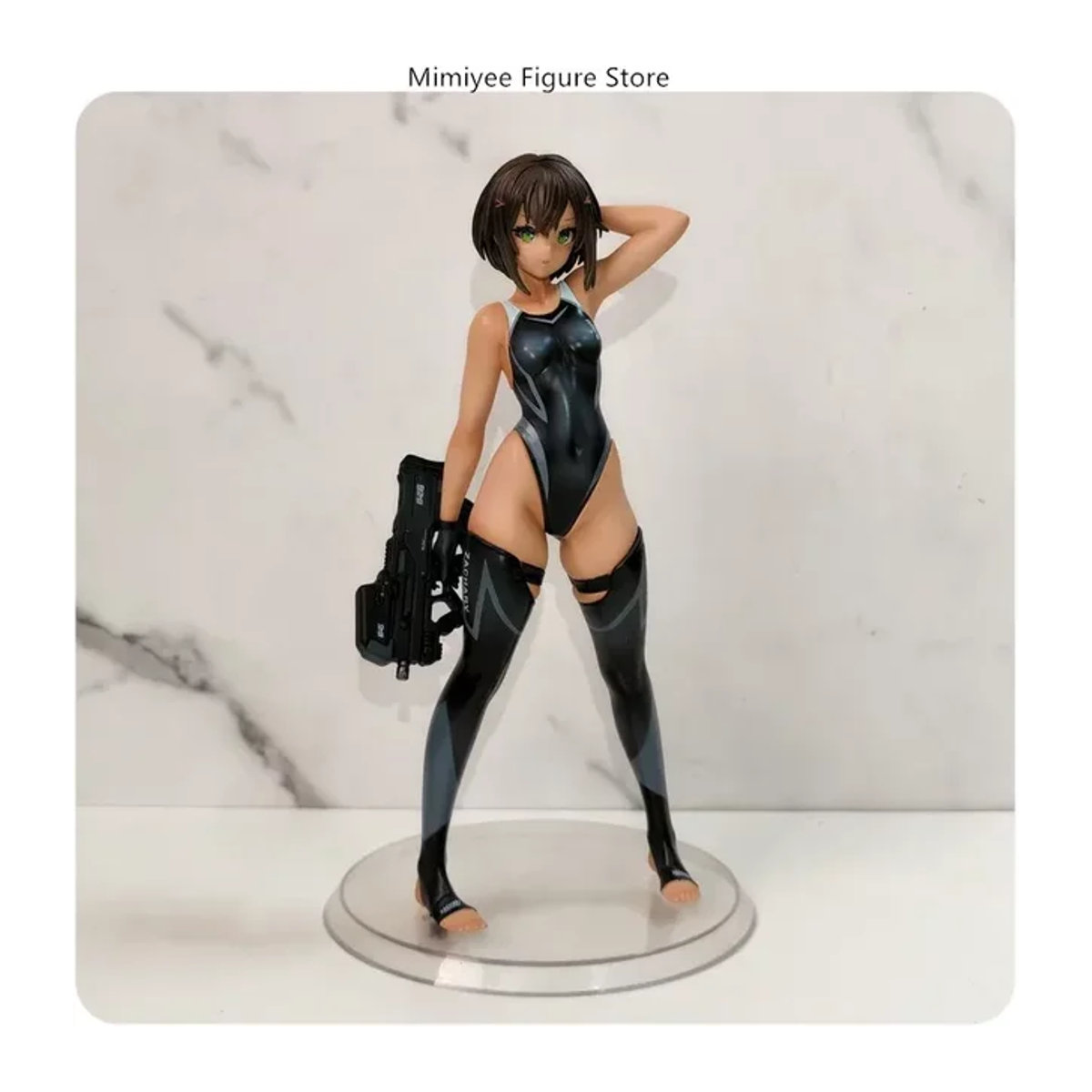 Bandai Schwimmclub-Kapitän Wasserpistole Anime-Figur in 1/7 Maßstab, schwarze PVC-Modell Statue für Sammler, Höhe: 22 cm - Bild 1