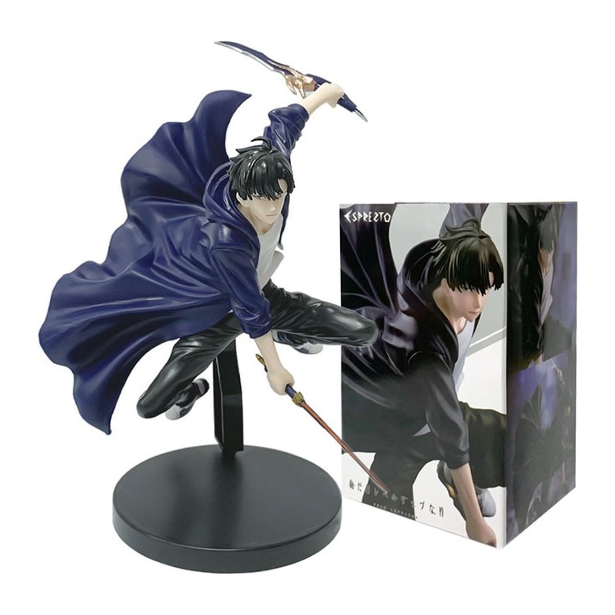Bandai Solo Leveling Actionfigur Sung Jin-Woo Schlacht Version, Schwarz, Höhe: 18 cm - Bild 1