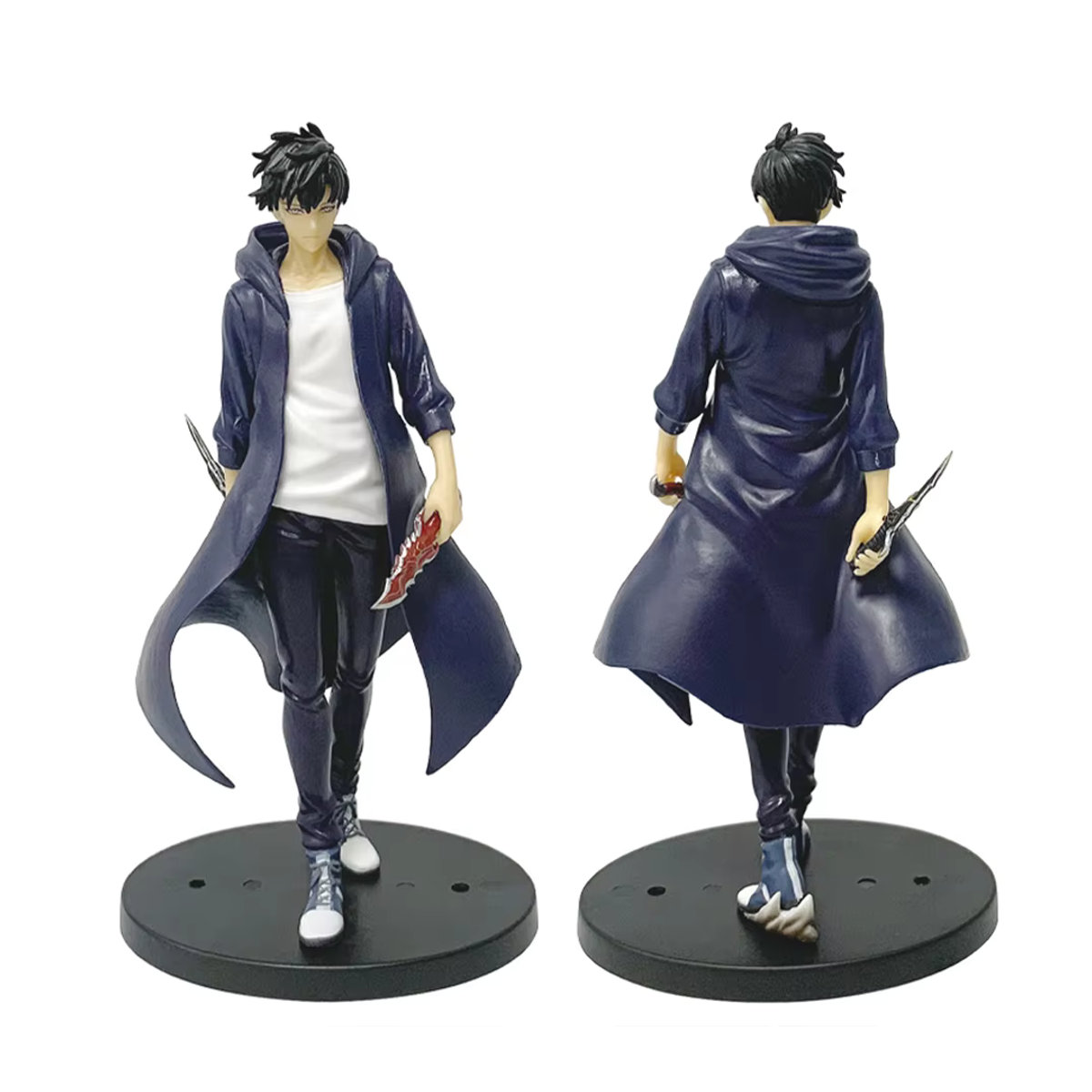Bandai Solo Leveling Sung Jinwoo Actionfigur in Schwarz, PVC Sammelmodellfigur, Höhe: 21 cm - Bild 3