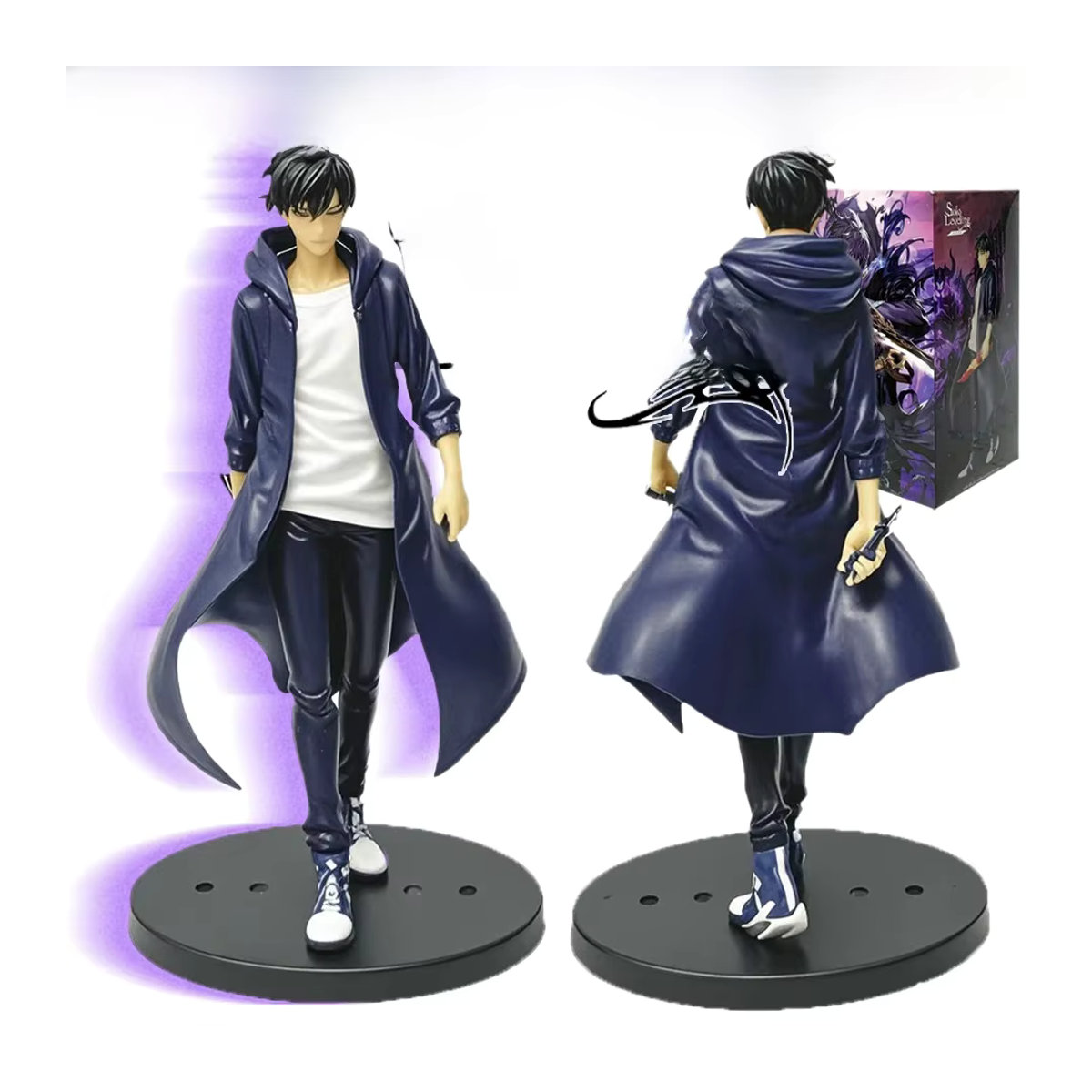 Bandai Solo Leveling Sung Jinwoo Actionfigur in Schwarz, PVC Sammelmodellfigur, Höhe: 21 cm - Bild 5