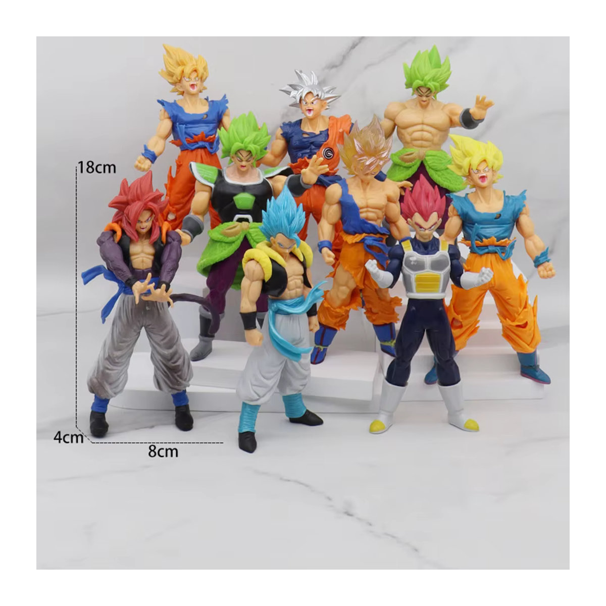 Bandai Son Goku Super Saiyajin Actionfigur Dragon Ball DBZ Modell aus Kunststoff, mehrfarbig, Höhe: 18 cm - Bild 4
