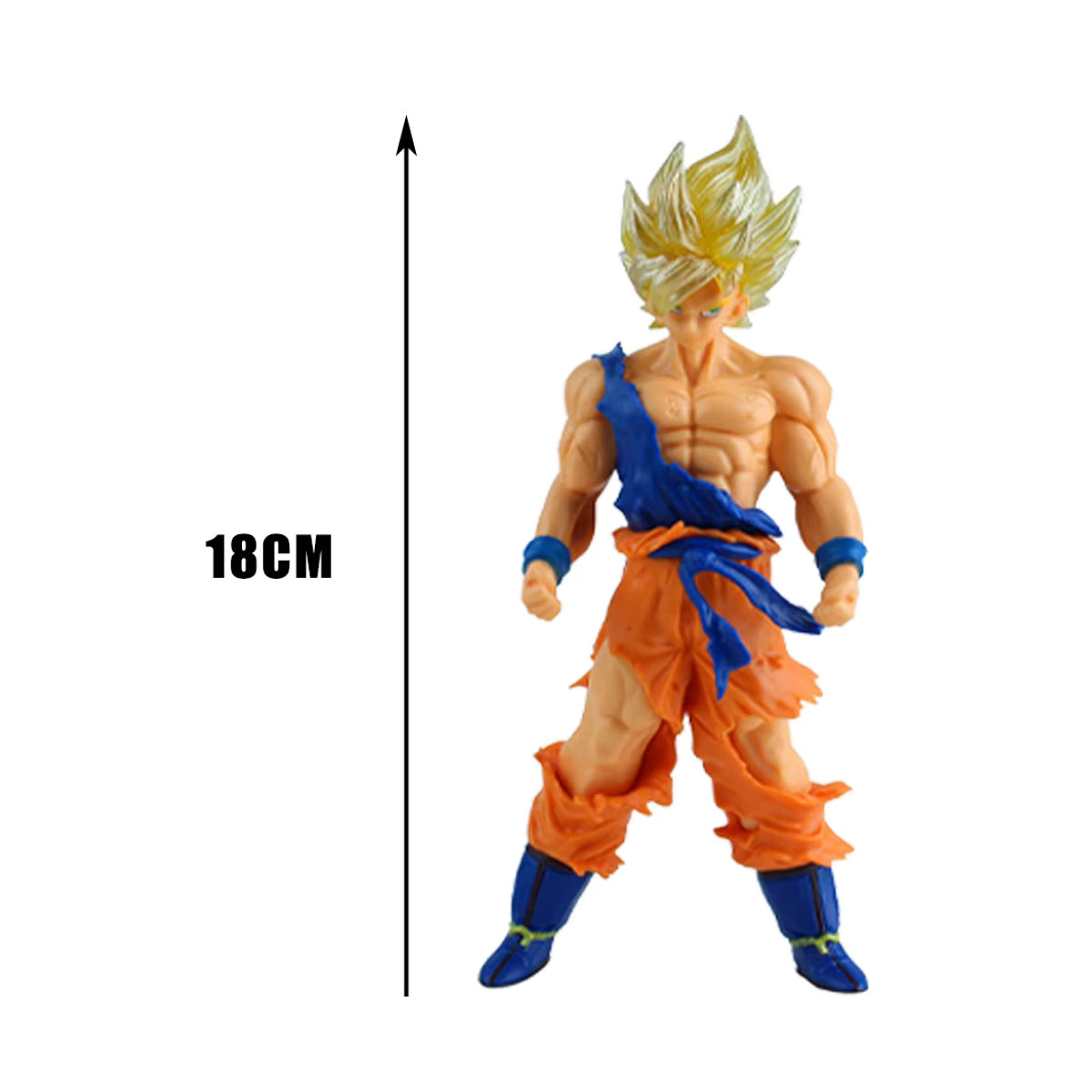 Bandai Son Goku Super Saiyajin Actionfigur Dragon Ball DBZ Sammlerfigur für Kinder, mehrfarbig, Höhe: 18 cm - Bild 3