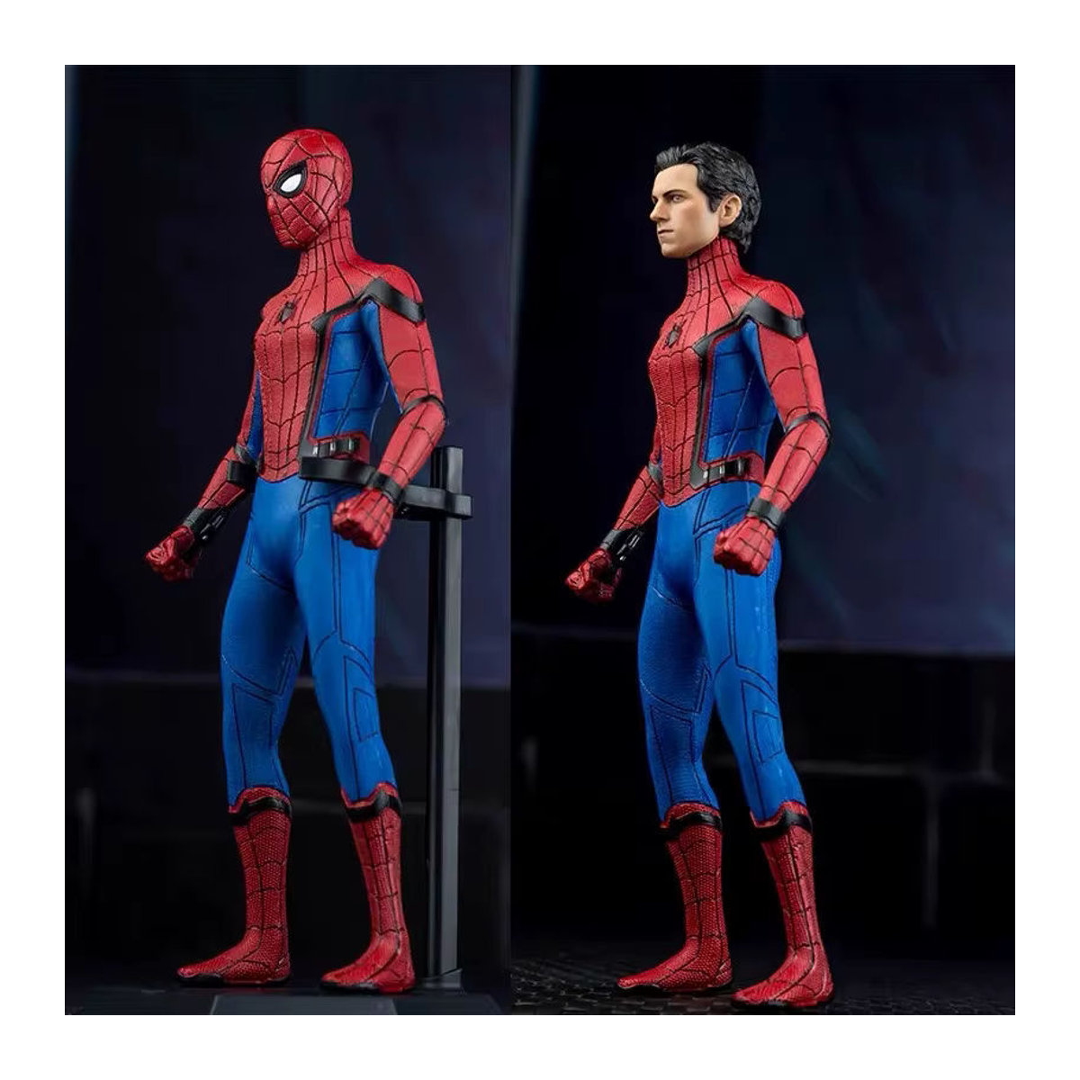 Bandai Spiderman Actionfigur aus Kunststoff, bewegliche PVC-Statue für Sammler und Dekoration, Höhe: 28 cm, mehrfarbig - Bild 3
