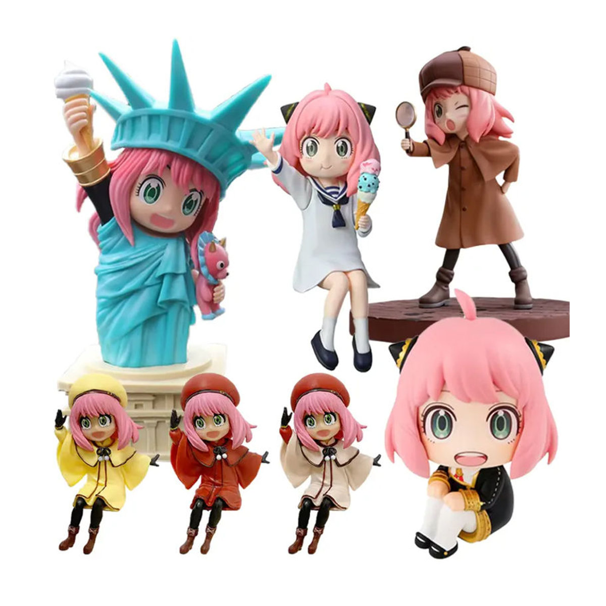 Bandai Spy x Family Anya Actionfigur aus Kunststoff, mehrfarbig, Dekoration für Fans - Bild 7