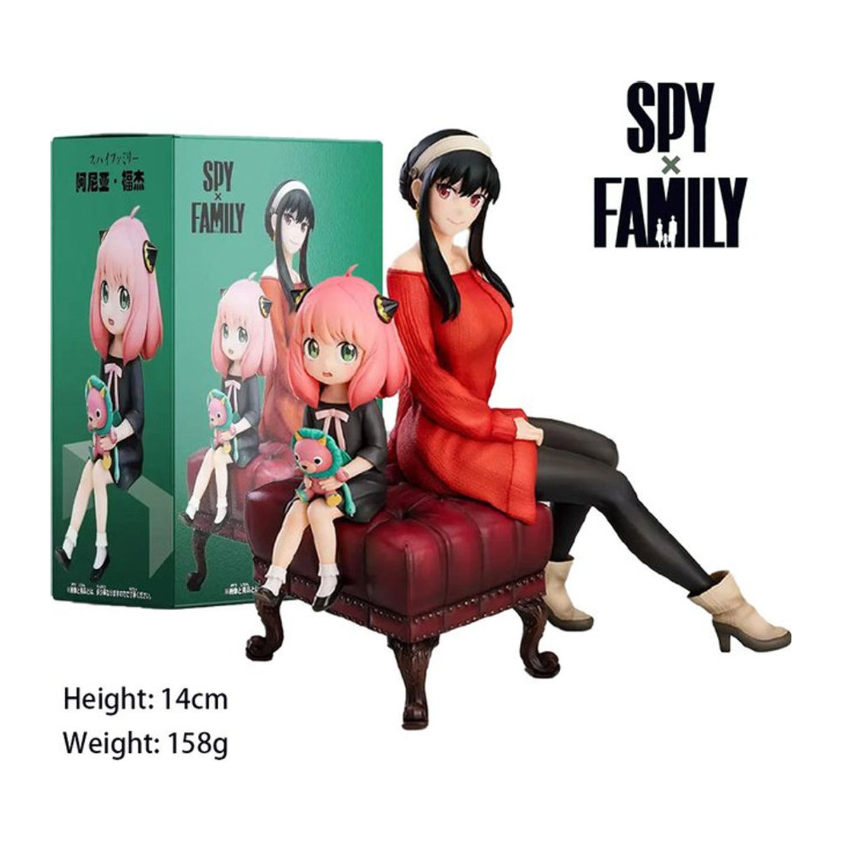 Bandai SPY×FAMILY Anime Figur Anya Forger und Yor Forger aus PVC, mehrfarbig, Höhe: 15 cm - Bild 1