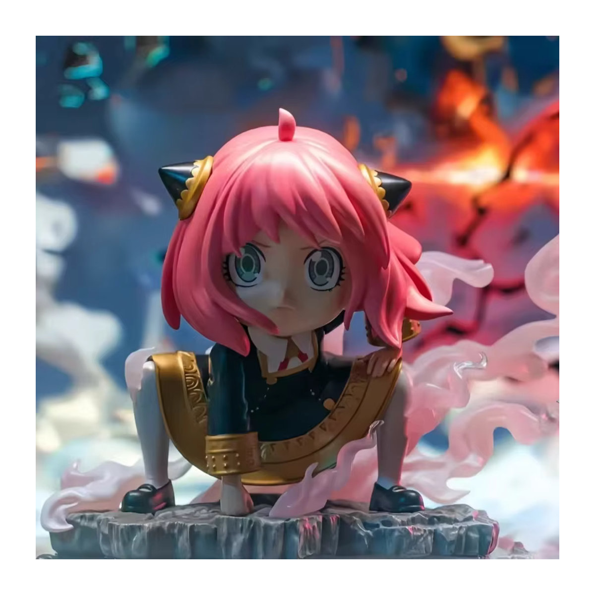 Bandai Spyxfamily Anya Forger Anime-Figur aus PVC in Rosa als stehende Sammlerstatue und Schreibtisch-Deko - Bild 2
