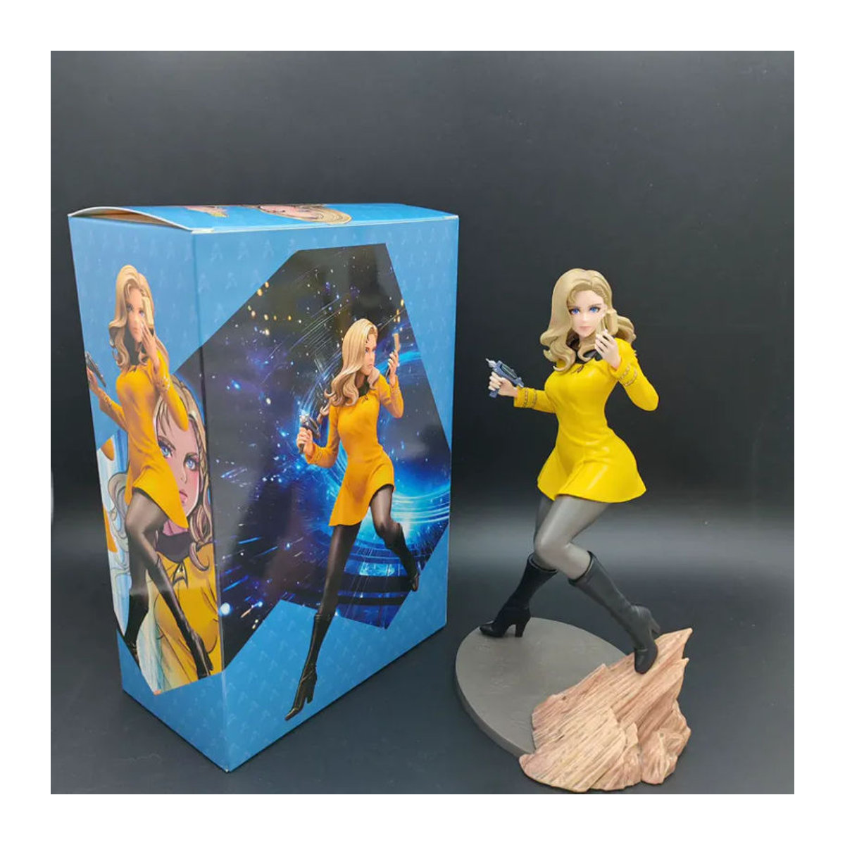 Bandai Star Trek Anime-Figur Uhula Kommunikationsoffizier in Gelb aus Kunstharz - Bild 2