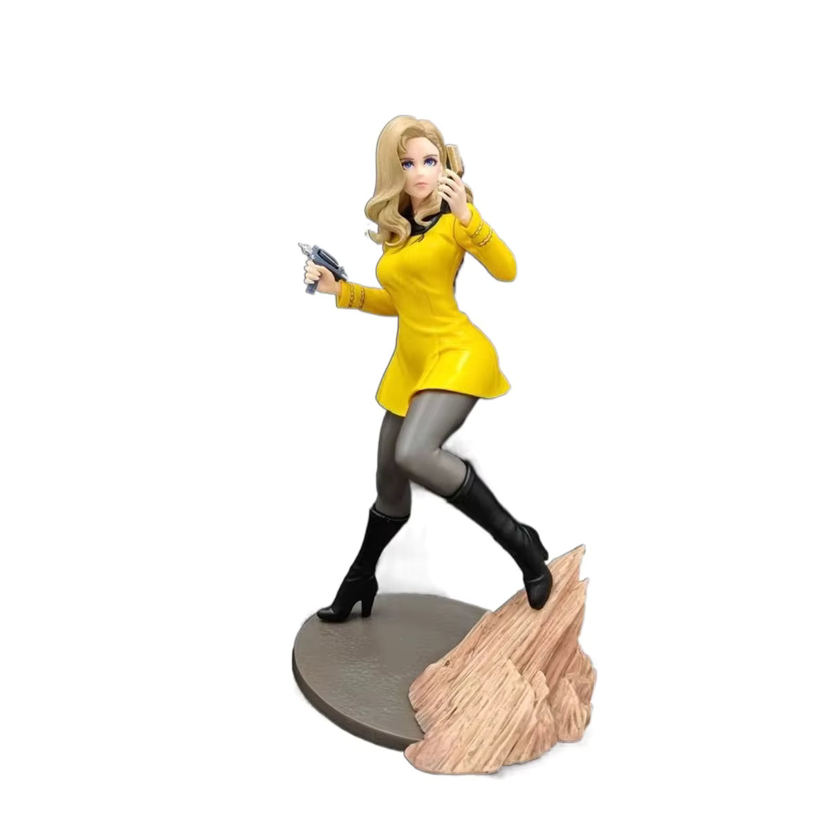 Bandai Star Trek Commander PVC-Standfigur in Gelb, 22 cm Höhe, Anime-Mädchen Modellstatue als Sammlerstück und Desktop-Ornament - Bild 4