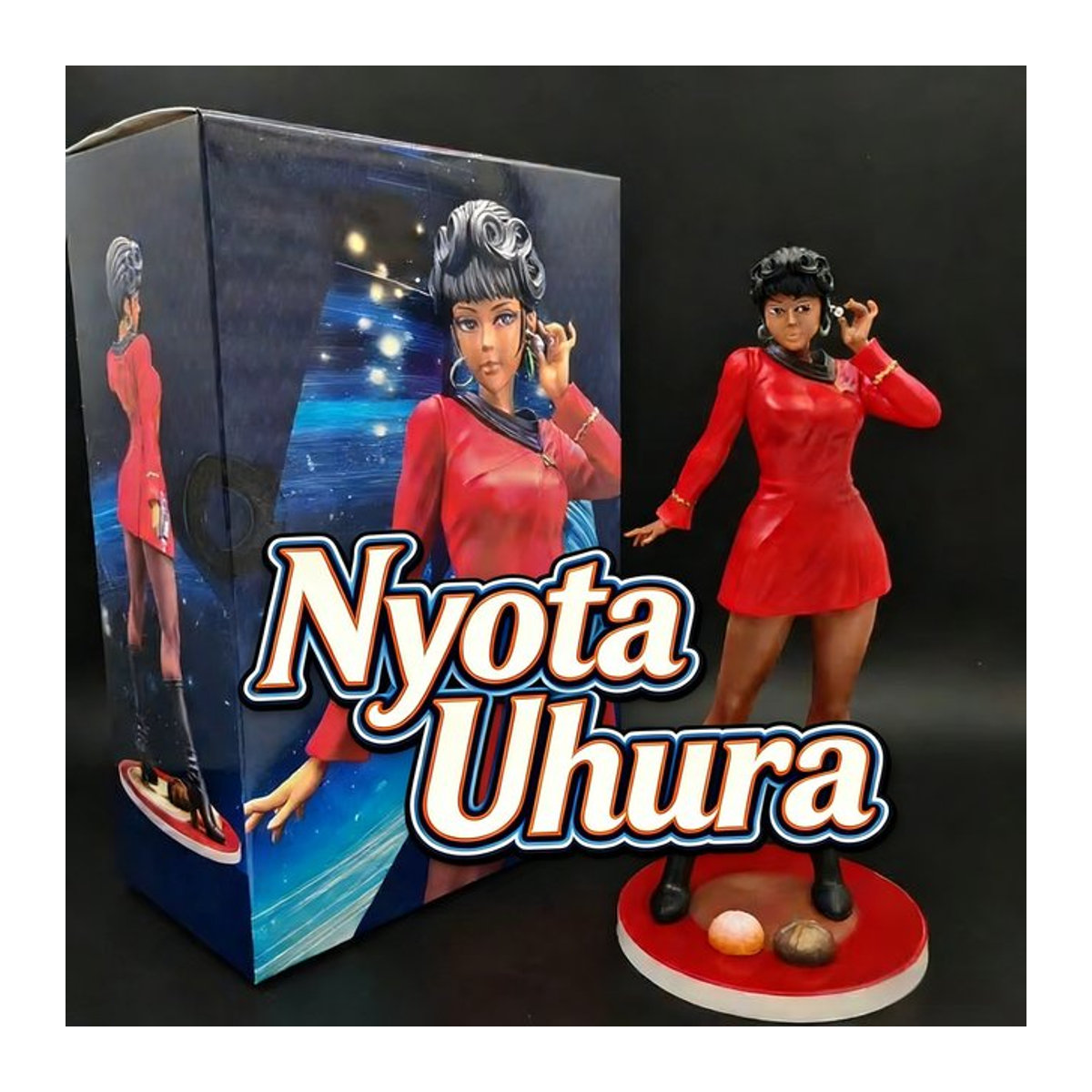 Bandai Star Trek Uhura PVC Figur in rot, stehende Sammlerfigur für deine Schreibtisch-Deko, Höhe: 22 cm - Bild 1