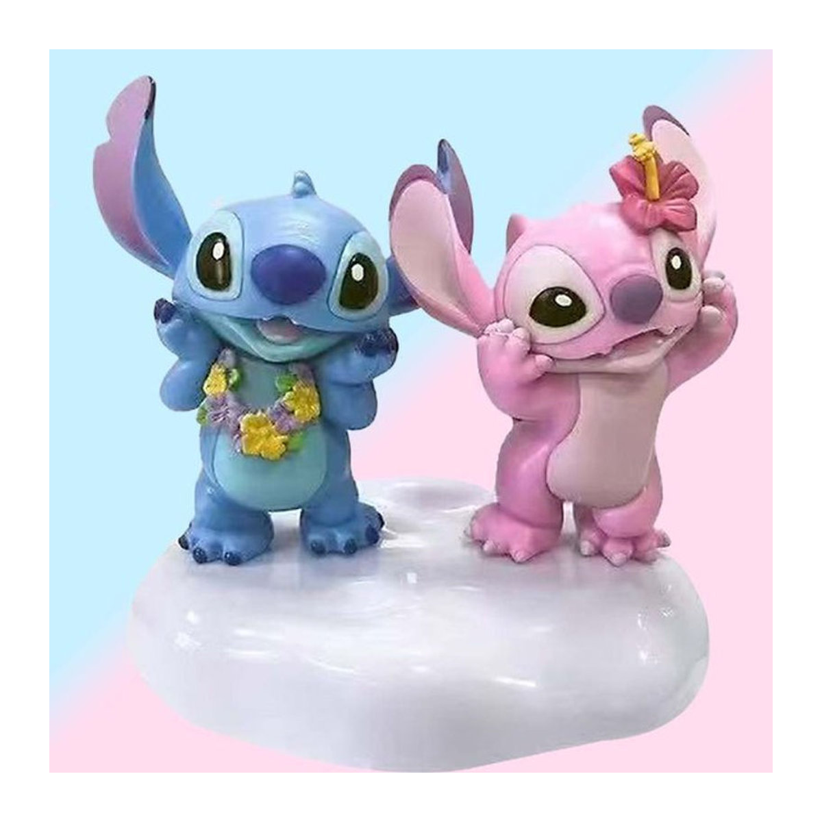 Bandai Stitch Engel Figur aus Kunstharz als mehrfarbige Dekorationsfigur für dein Desktop Display - Bild 1