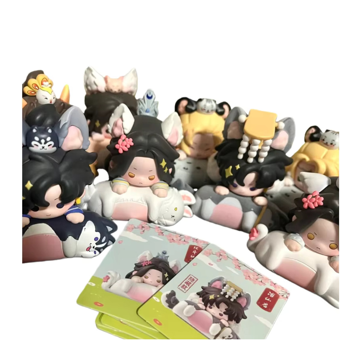 Bandai The Husky And His White Cat Shizun Stick Together Series Blind Box Kawaii Anime Figur Mehrfarbig - Bild 1
