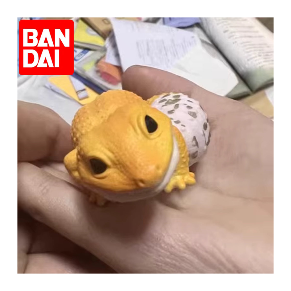 Bandai Tierfigur Eublepharis Macularius und Ambystoma Mexicanum in Gelb aus Kunststoff und Kunstharz als Tischdekoration - Bild 1