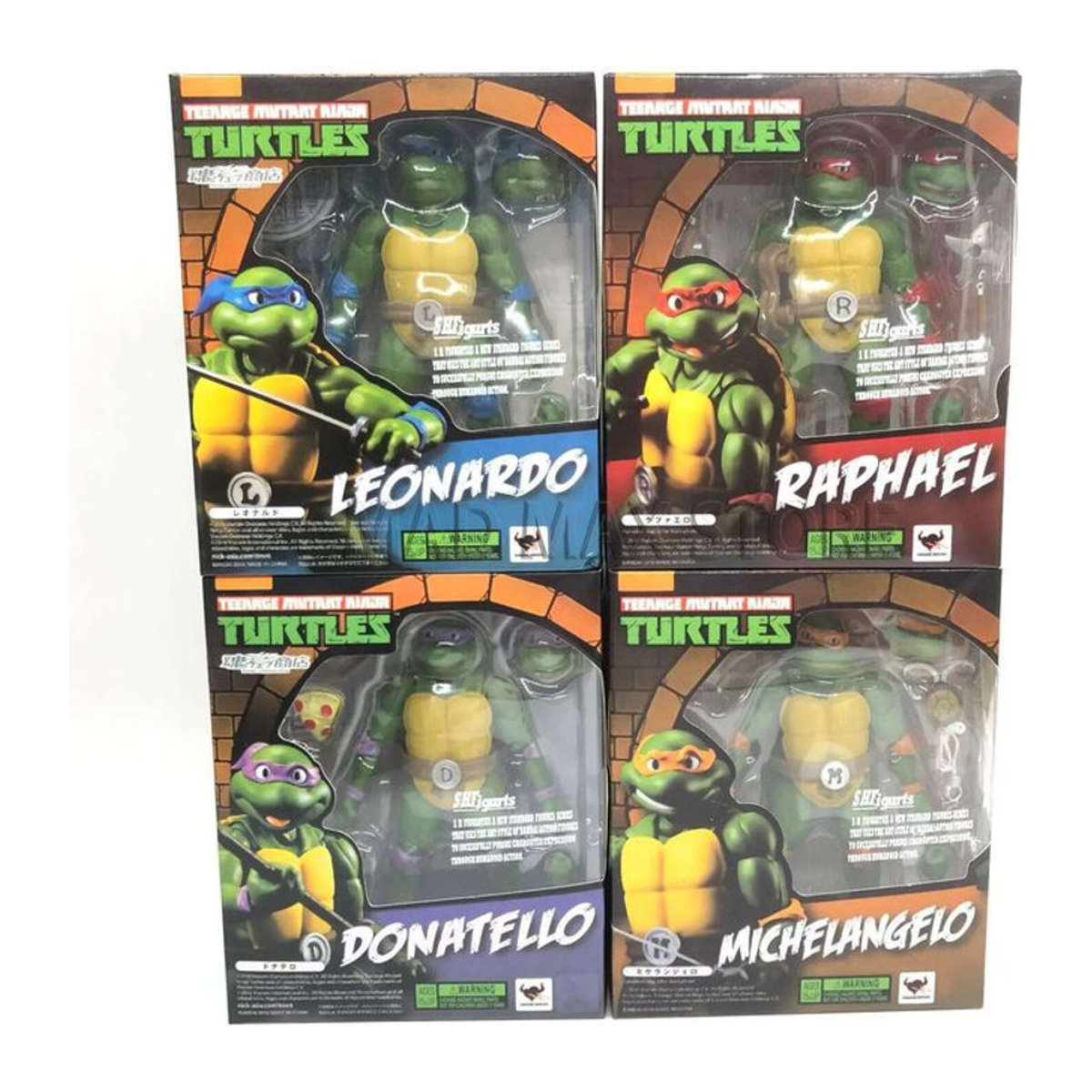 Bandai TMNT Ninja Actionfigur aus PVC, mehrfarbige Turtle Anime Figur, Höhe: 15 cm - Bild 1