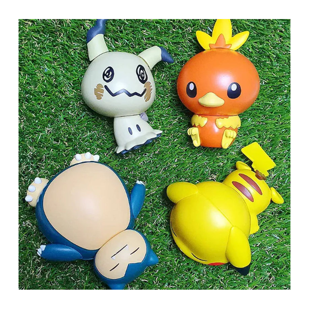 Bandai Torchic Sleep Theme Blind Box Anime-Figur in Orange aus Kunststoff als Kawaii Actionfigur und Desktop-Dekoration - Bild 1