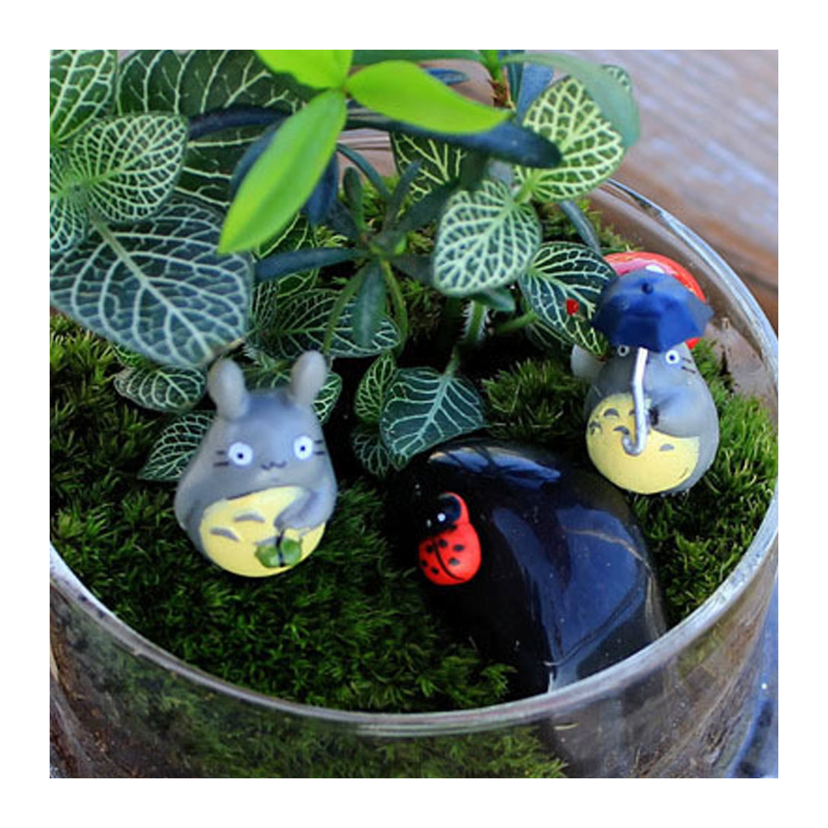 Bandai Totoro Anime Figuren Set aus Kunststoff, Mehrfarbige Mini Statuen für Sammler und Kinder als Zimmer Ornamente - Bild 3
