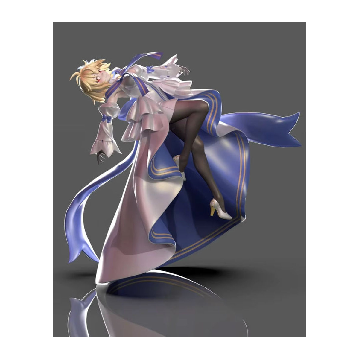 Bandai Tsukihime Arcueid Brunestud Anime Figur aus Kunstharz in Weiß und Mehrfarbig als DIY Modell zum Selberbauen - Bild 2