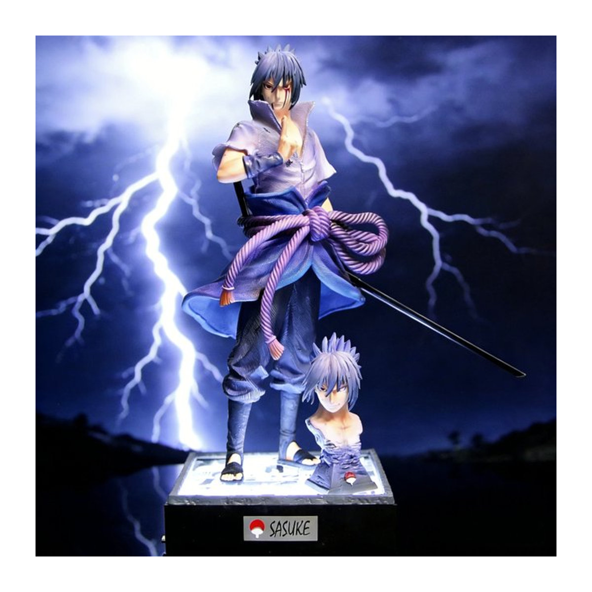 Bandai Uchiha Sasuke Rebirth 2.0 Actionfigur mit Leuchtsockel, mehrfarbig, Höhe: 36 cm - Bild 1