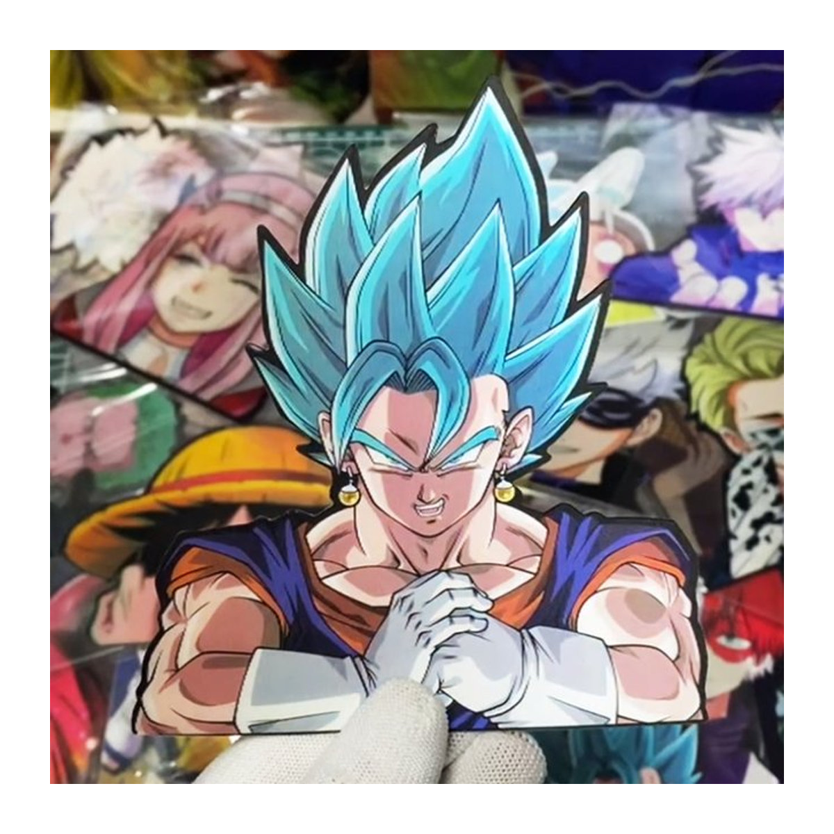 Bandai Vegetto Dragon Ball Z 3D-Anime-Motion-Aufkleber, mehrfarbig, aus Kunststoff - Bild 1