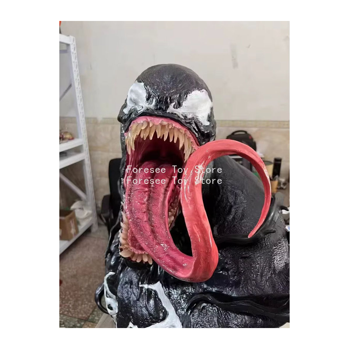 Bandai Venom Büste Figur in Schwarz, 80 cm Kunstharz Dekoration für dein Desktop-Ornament - Bild 6