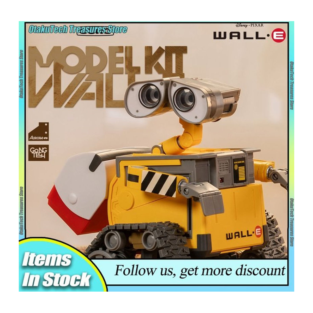 Bandai Wall-E Anime Action Figur aus PVC in Weiß und Gelb, 15 cm Höhe - Bild 1