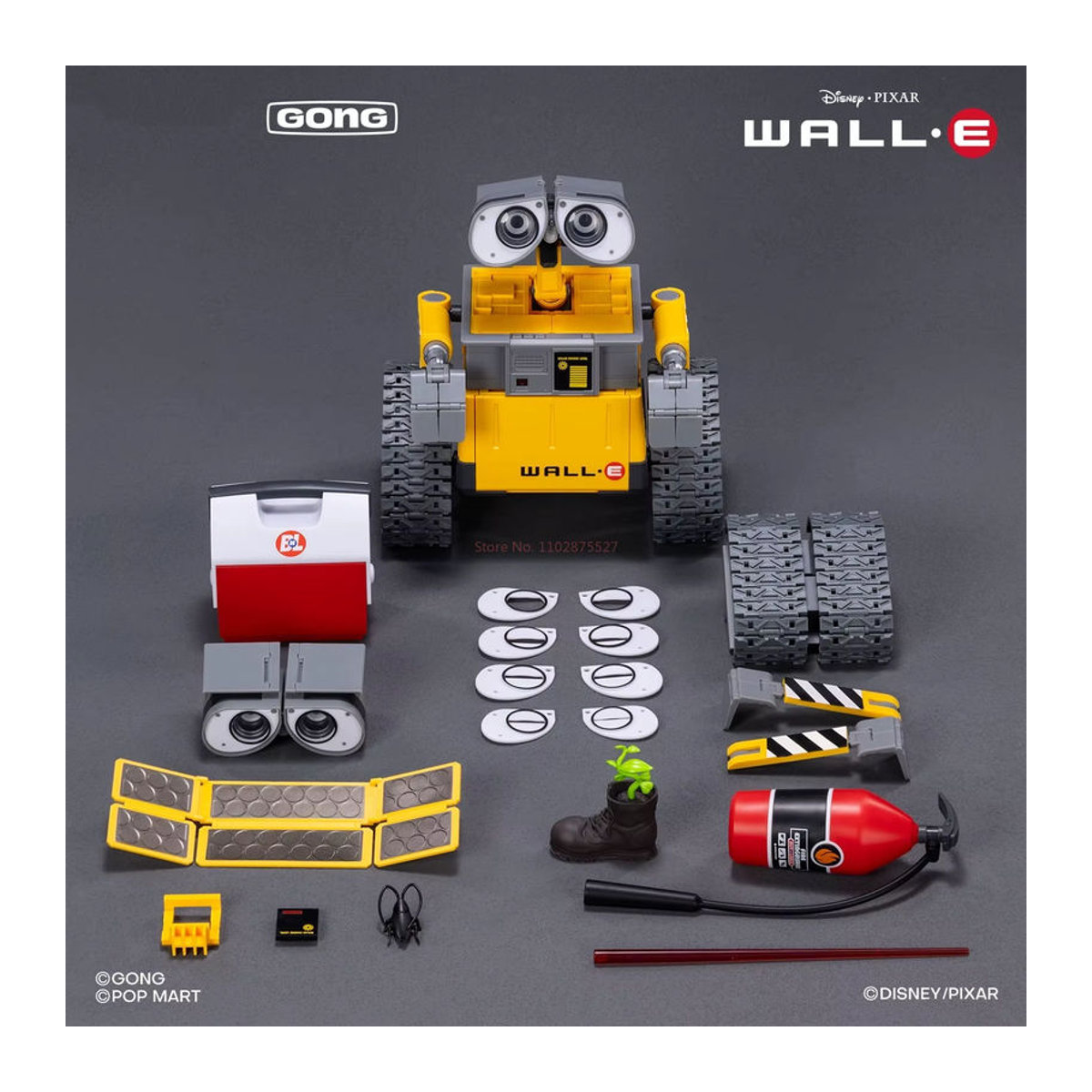 Bandai Wall-E Anime Action Figur aus PVC in Weiß und Gelb, 15 cm Höhe - Bild 6