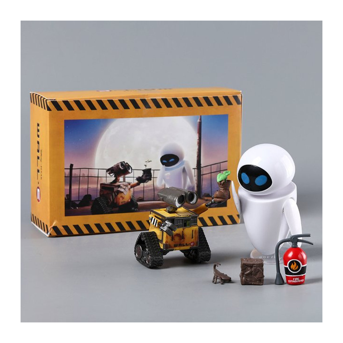 Bandai Wall E und EVE Action Figuren Set aus Kunststoff in Weiß - Bild 1